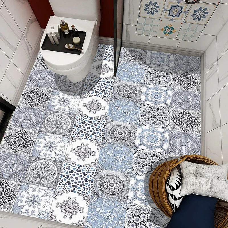 29 Styles Thickened Frosted Tiles Floor Sticker Kitchen Bathroom Home Renovation Wallpaper Waterproof Non-slip Art Wall Decals