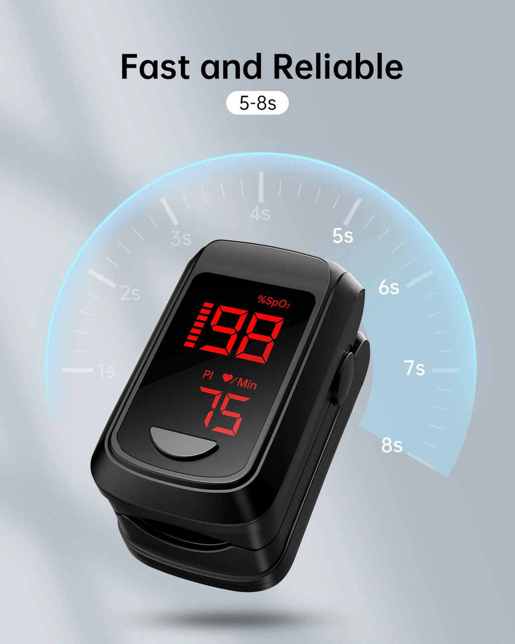 HealthTree Pulse Oximeter APP Control Blood Oxygen Saturation Monitor PI PR Fast Spo2 Heart Rate Monitor Bluetooth Wholesales