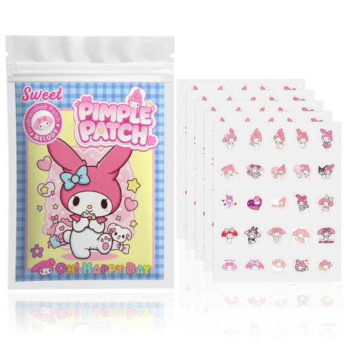 Tidesmit 125PCS Hello Kitty acne patches featuring cute face designs for invisible blemish concealing
