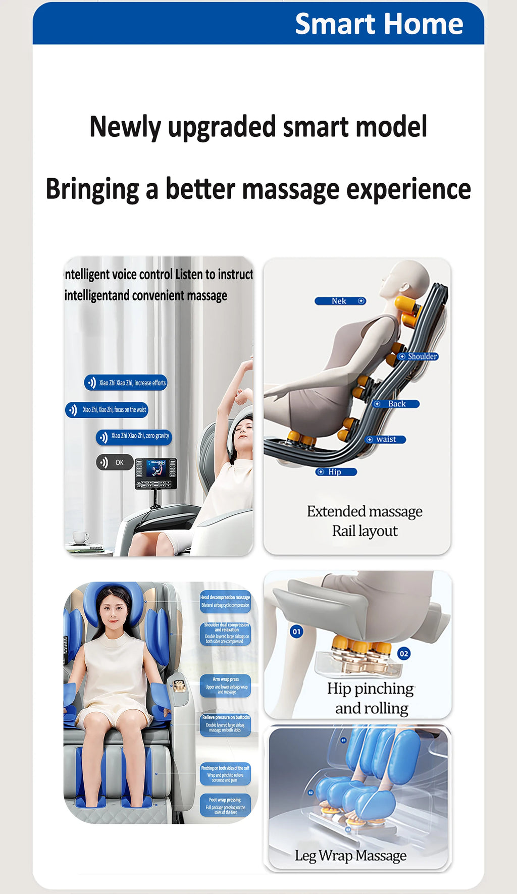 Electric Massage Chair Zero Gravity with Voice Control - Tidesmit Massage Chairs Tidesmit