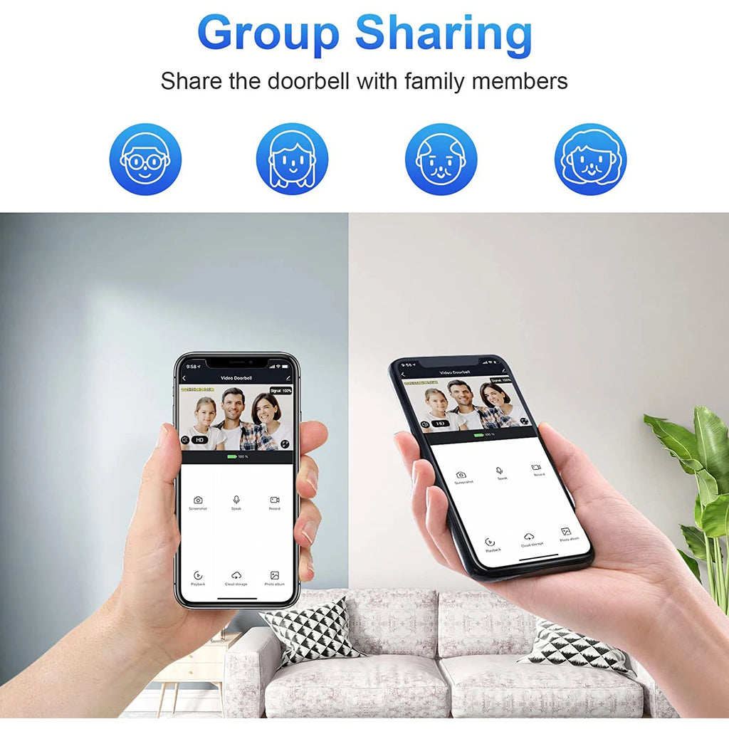 5G 2.4G WiFi Video Doorbell 1080P Wireless Camera Door Bell Tuya Smart Home Security Motion Detect Night Vision Ringing Bell