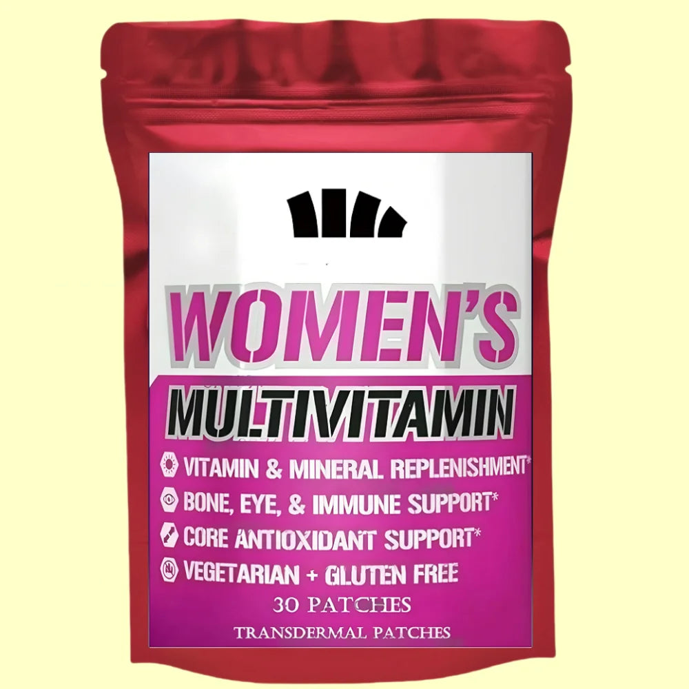 30 Patches Womens Multivitamin Transdermal Patches With Itamin C & D, Iron, Zinc, Antioxidants & Bioflavonoids, Immune Support