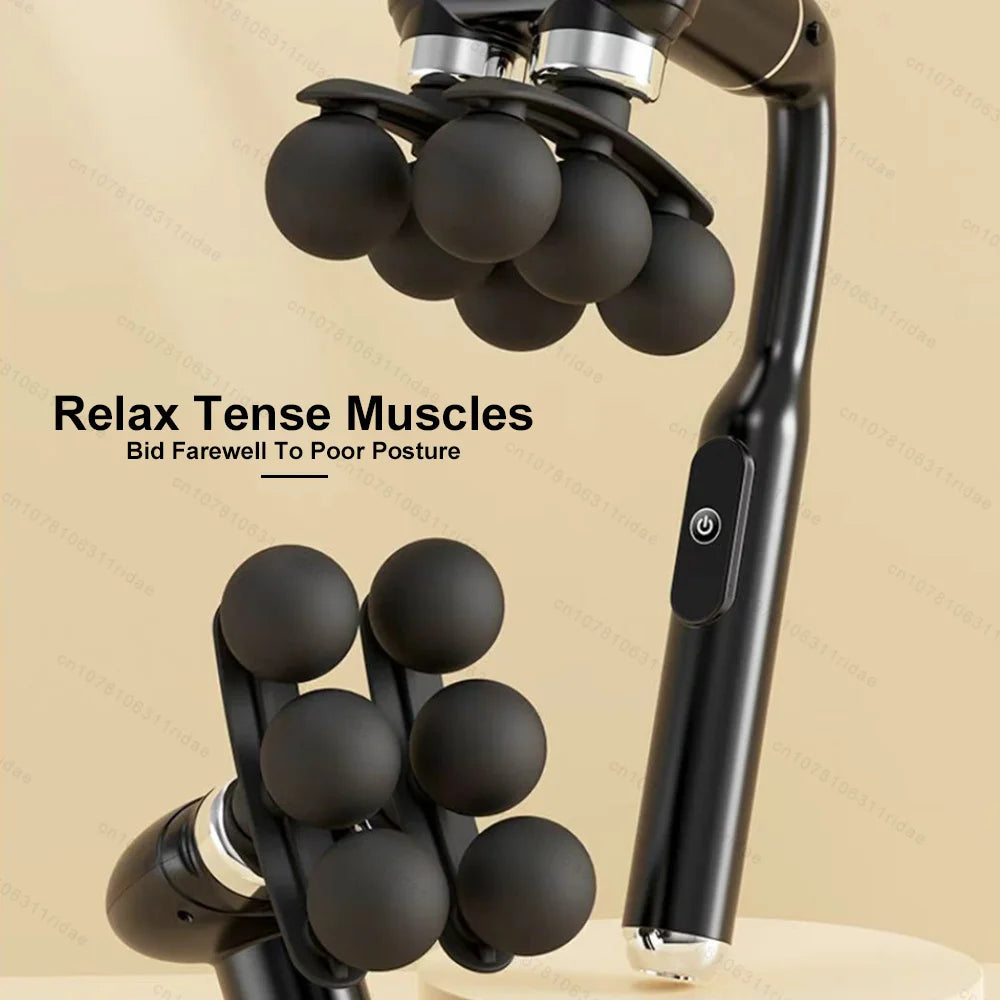 Fascia Gun 6-Head Percussive Therapy Deep Tissue Muscle Massager Fascia Gun Tidesmit