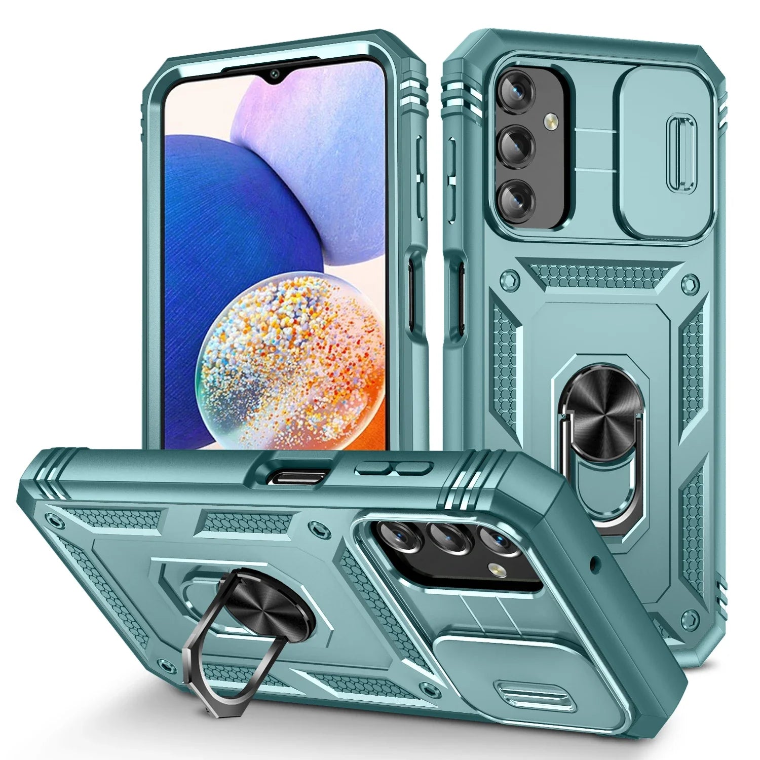 Samsung Galaxy S24 Hard Armor Case - Military-Grade Shockproof Cover light green Tidesmit
