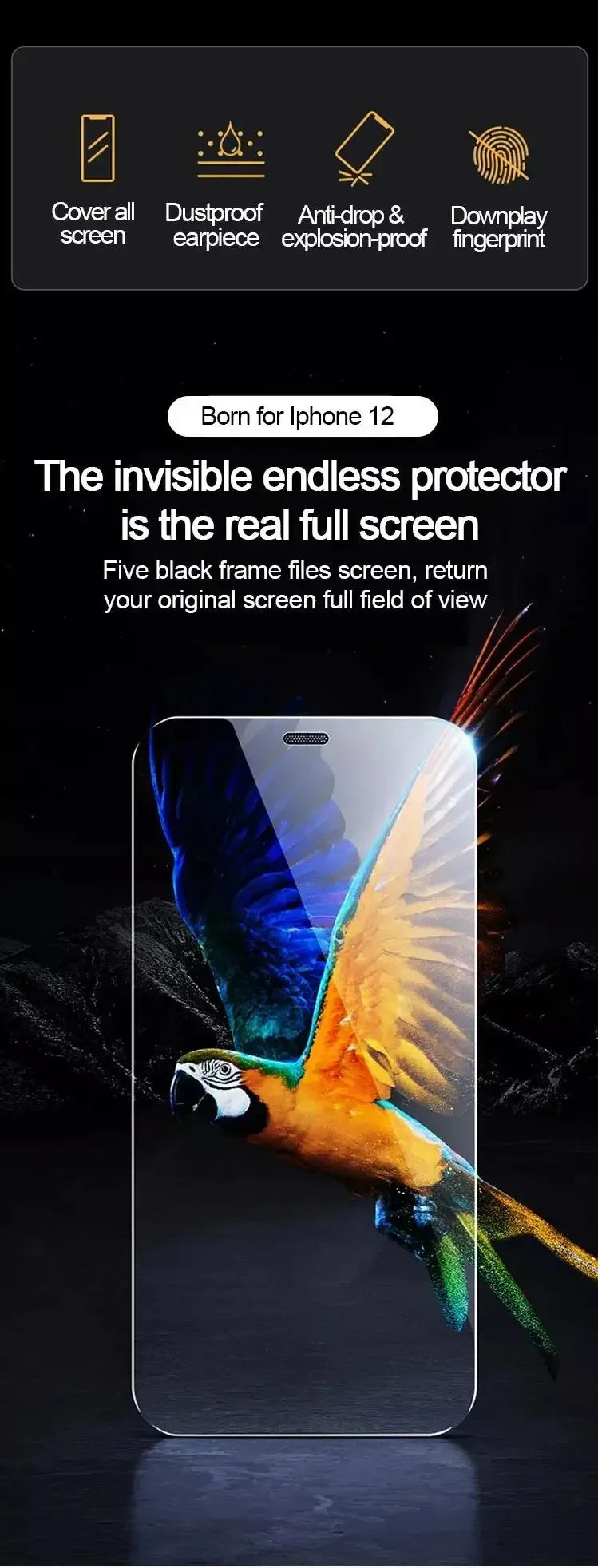 iPhone Screen Protector 5 Pack, 9H Tempered Glass for iPhone 14-17 Series Tidesmit