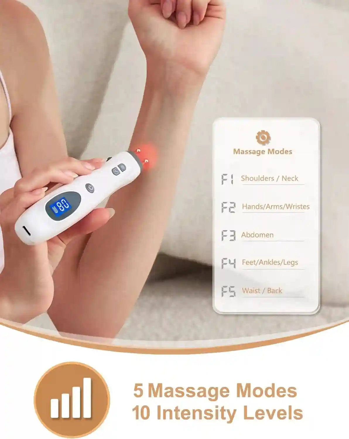 Electric Acupuncture Pen Rechargeable Meridian Massage Tool for Relief Back Massage Instrument Tidesmit