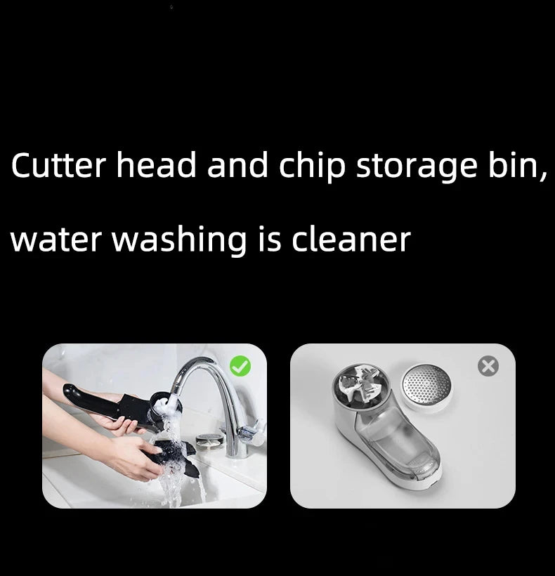 Tidesmit 45W professional electric hairball trimmer showing side angle and high-capacity spool for garment care
