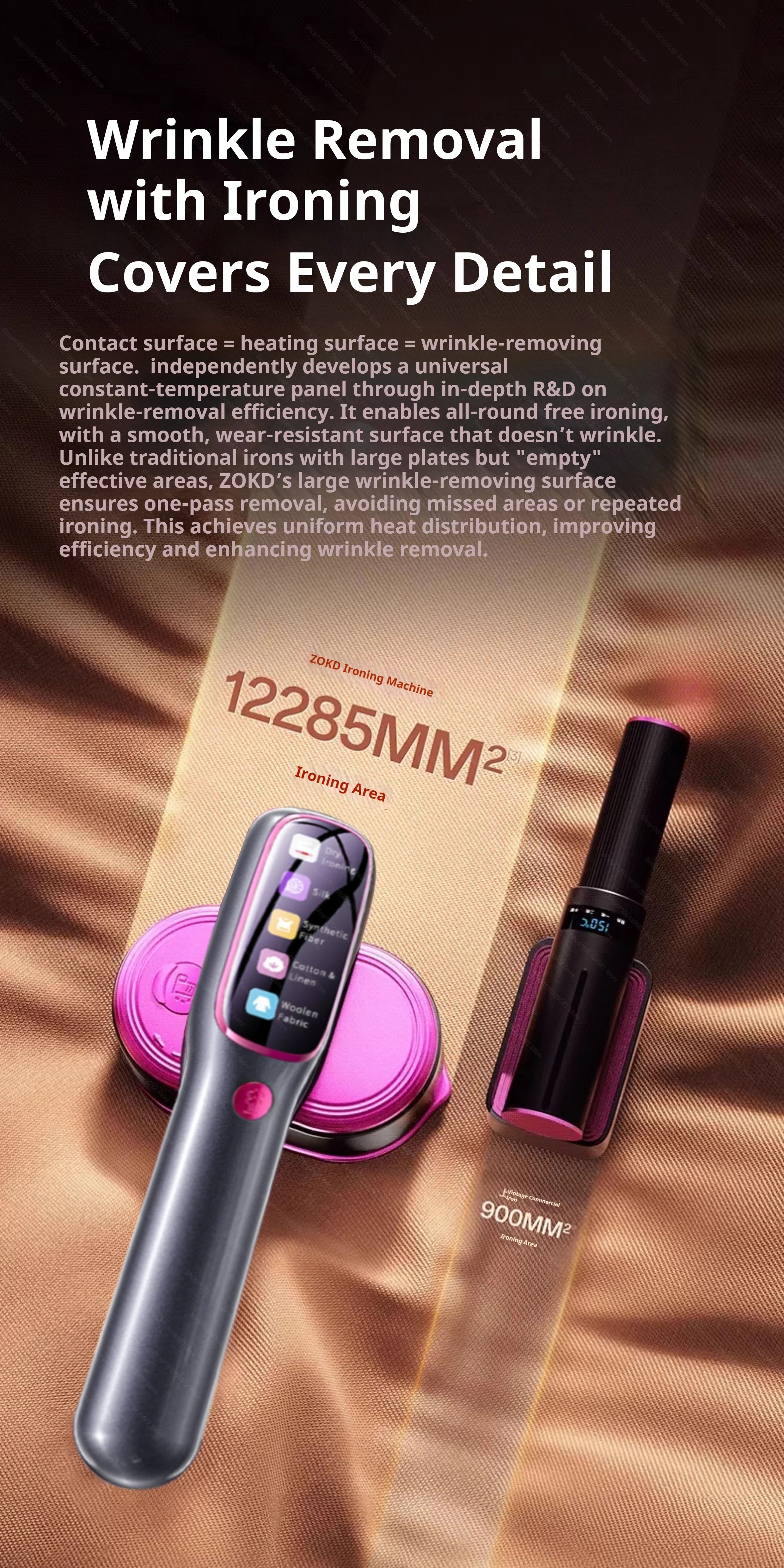 Tidesmit 1200W professional handheld garment steamer showing ergonomic portable design for efficient clothes steaming