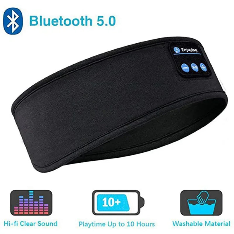 Tidesmit Wireless Sleep Headphones Headband - Breathable Bluetooth Mask Black Tidesmit