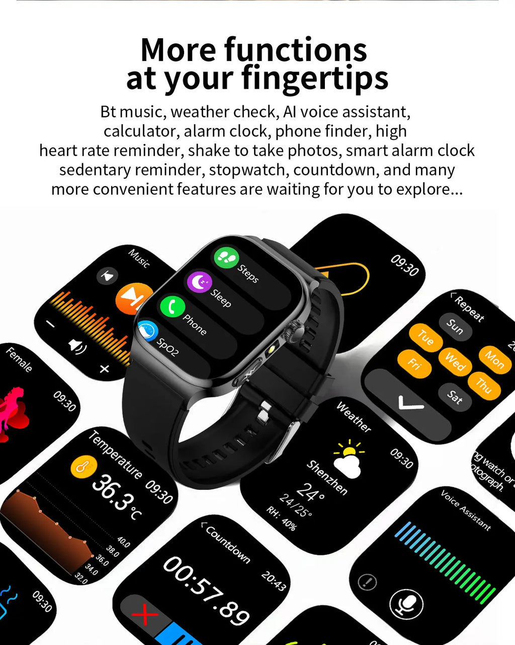 2026 New Hospital Level Health Smart Watch Body Fat ECG Blood oxygen BP Health AMOLED Screen HD Call Sport Smart Watches For Man