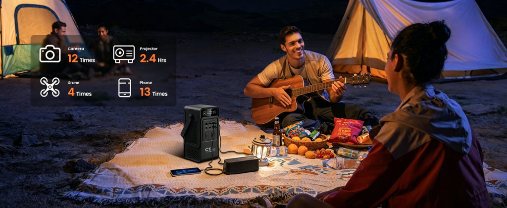 CTOLITY AP200 XP1000 200W/1800W Portable Power Station 192Wh/1024Wh 60000mAh/320000mAh LiFePO4 Battery Solar Generator UPS Function Emergency Power Supply for Camping Outdoor