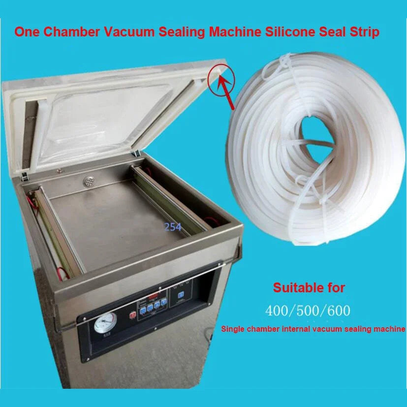 DZ Series 2M Vacuum Sealing Upper Cover Seal Parts Silicone Seal Strip Rubber Strip for Vacuum Packing Sealing Machine