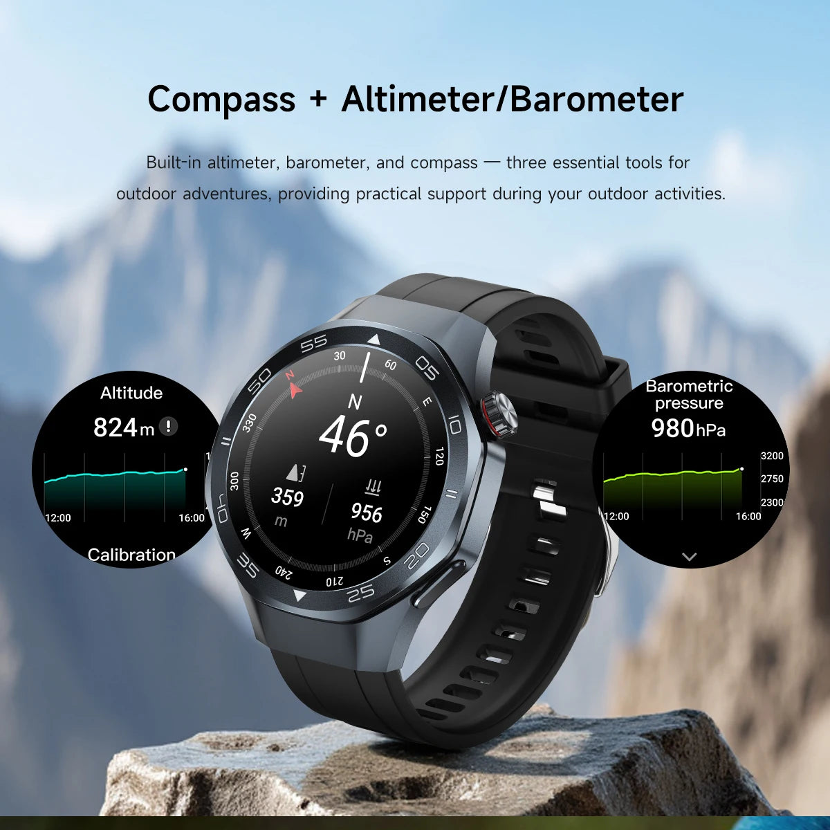 2026New Original Premium Sports SmartWatch Ultra 1.53“Display Built-in GPS Compass 3ATM Waterproof Call Fitness Tracker Bracelet