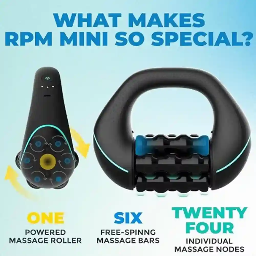 Electric Deep Tissue Massage Roller - 3-Speed Rechargeable Muscle Relief Massage Roller Tidesmit