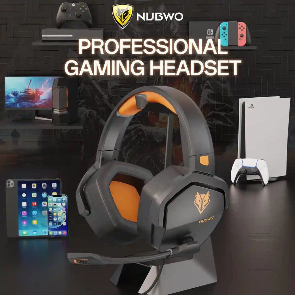 Pro Gaming Headset with Mic - Over-Ear Wired Audio for Xbox PS5 PC Tidesmit