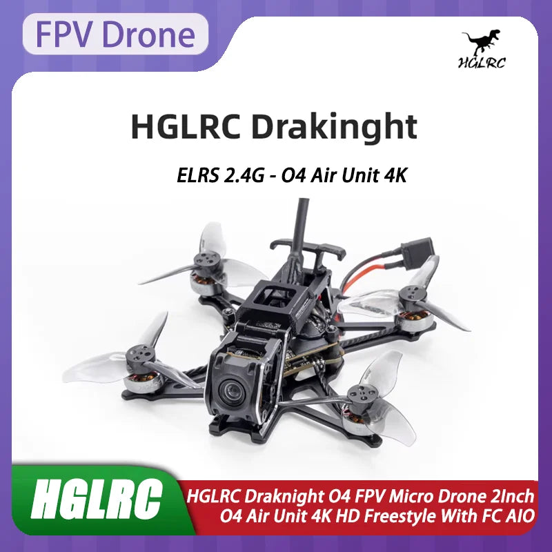 Draknight O4 4K Micro FPV Drone - 2 Inch Freestyle Quadcopter Tidesmit