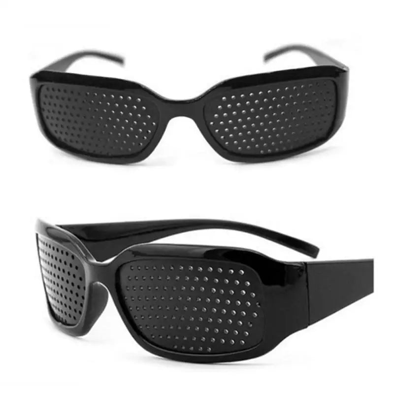 Pin Hole Glasses for Eye Strain Relief - Black Adjustable Frame Tidesmit