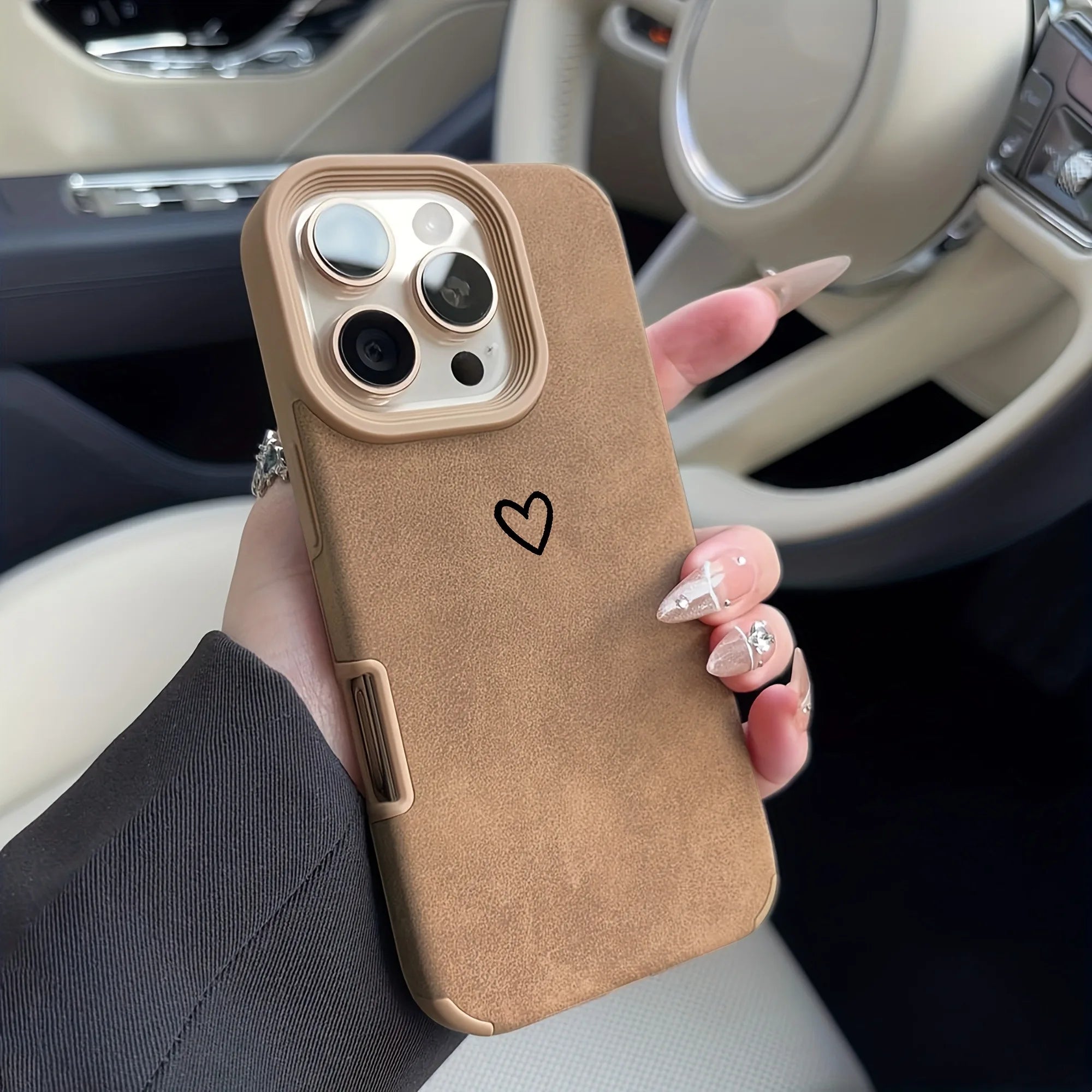 Airplane Heart iPhone Case: Durable Faux Leather Shock-Absorbing Cover 1 Tidesmit