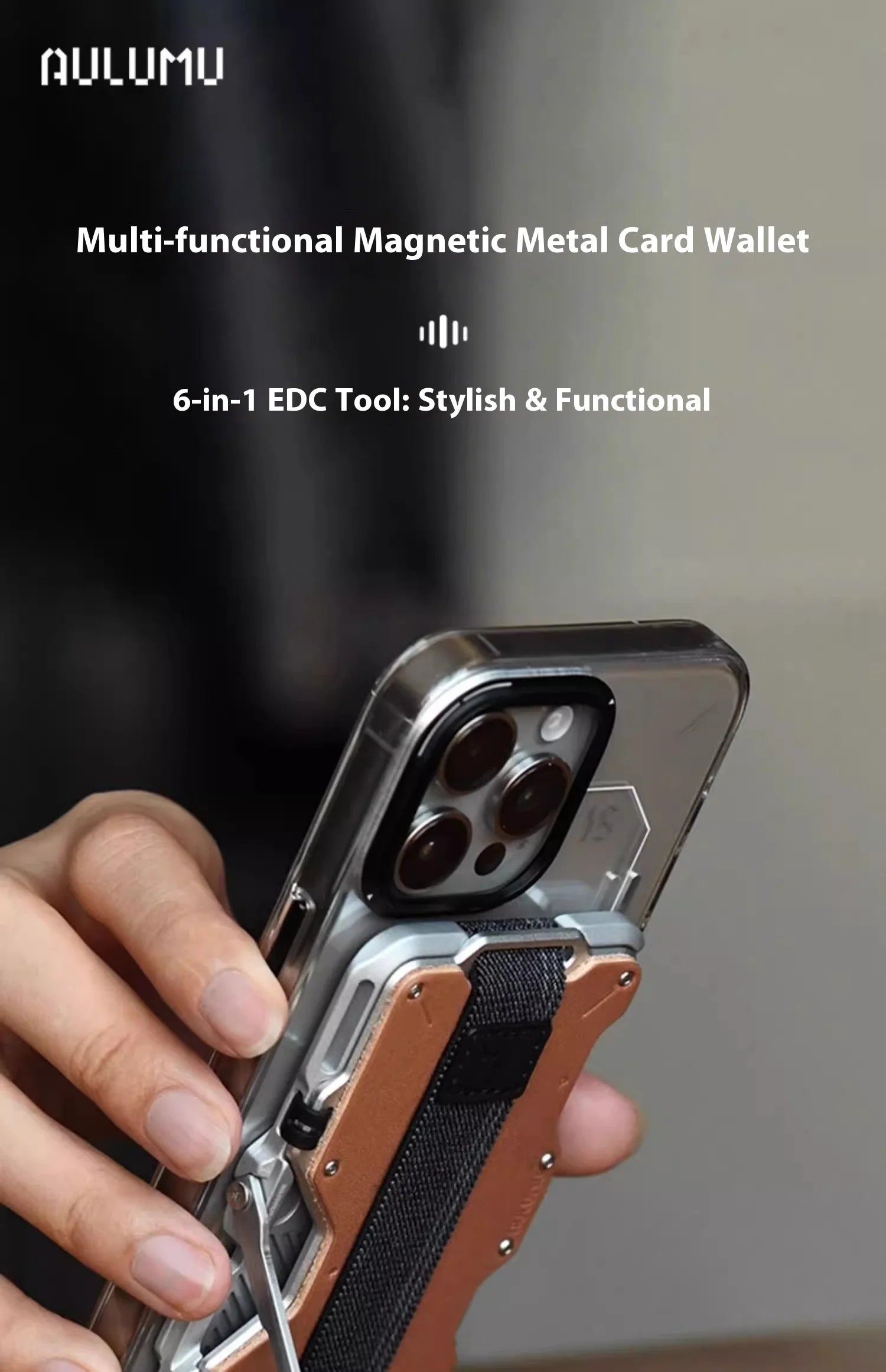Magnetic Carbon Fiber Wallet: 6-in-1 Slim Fit Phone Case Tidesmit