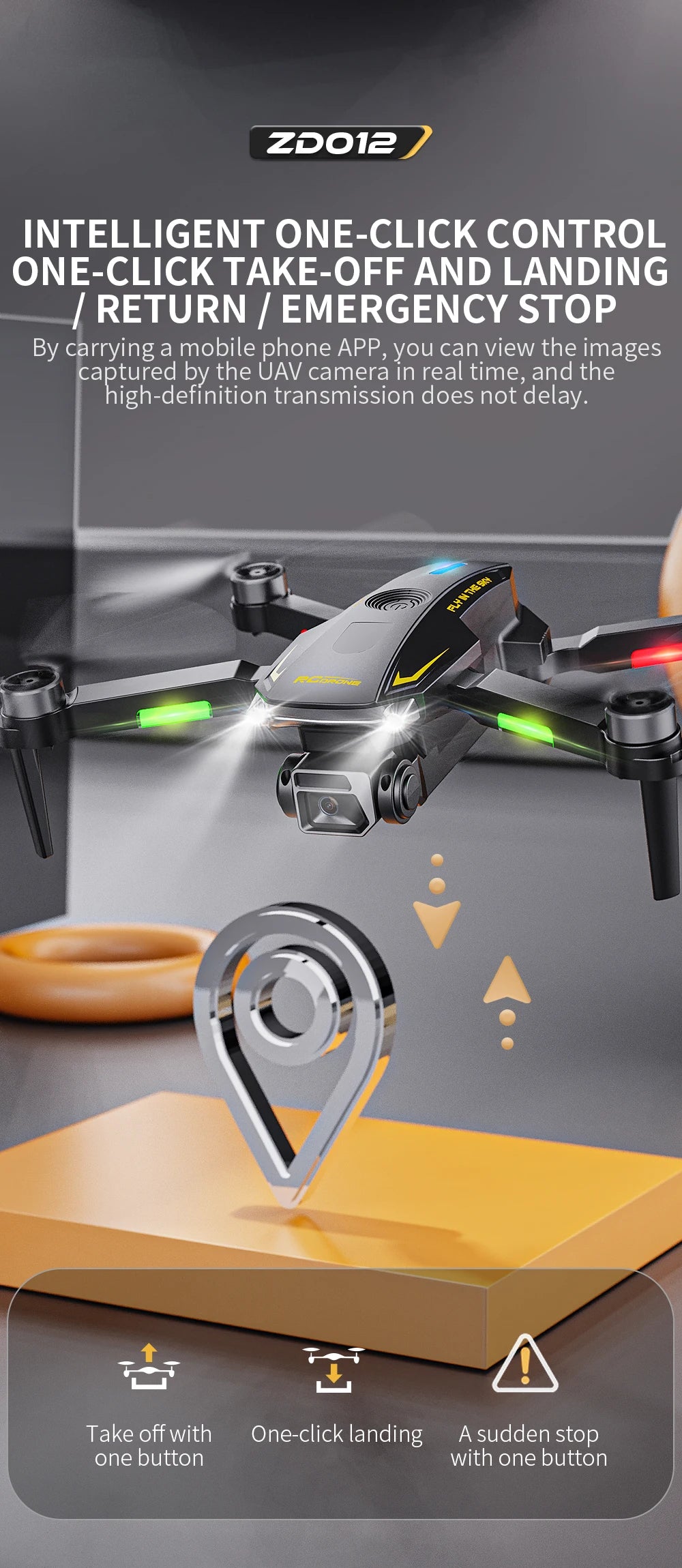 GPS Camera Drone 8K HD - Foldable Brushless Quadcopter with GPS Tidesmit