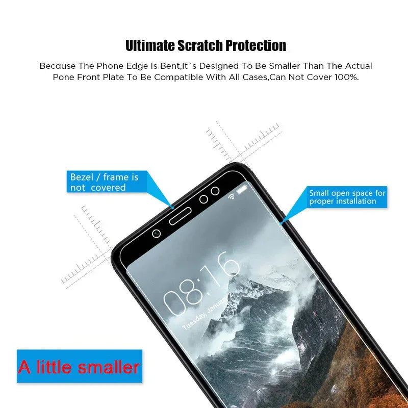 Redmi Note Series Tempered Glass Screen Protector - 9H Hardness 2-Pack Tidesmit