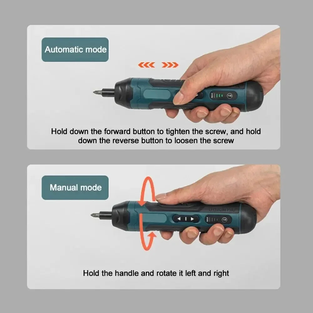 Mini Rechargeable Electric Screwdriver Set Adjustable Torque Cordless Drill for Precision Repair & Electronics Maintenance Tools