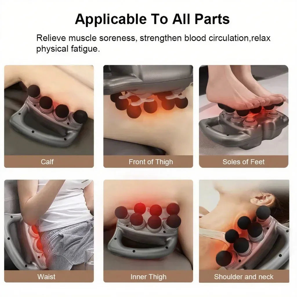 Tidesmit Fascia Gun - Deep Tissue Muscle Massager with 16 Massage Heads Fascia Gun Tidesmit