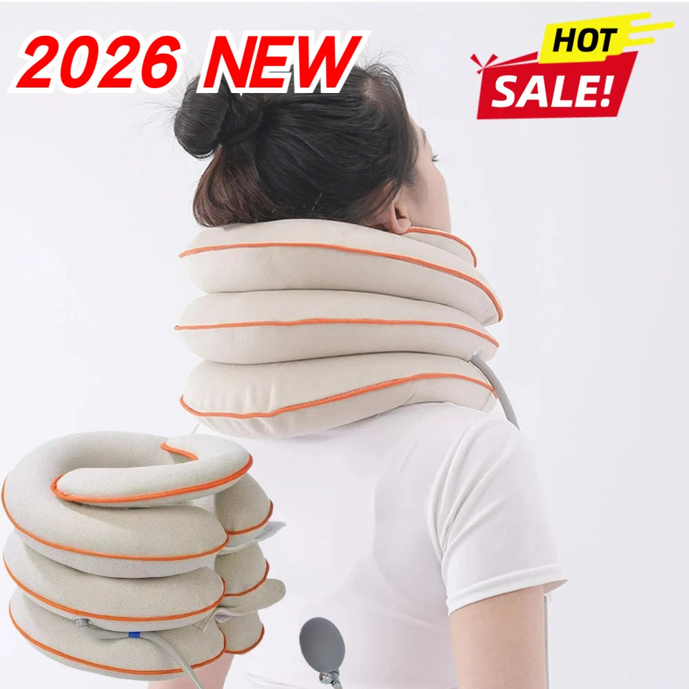 Inflatable Neck Stretcher for Cervical Traction - Tidesmit Wellness Relaxation Treatment Tidesmit