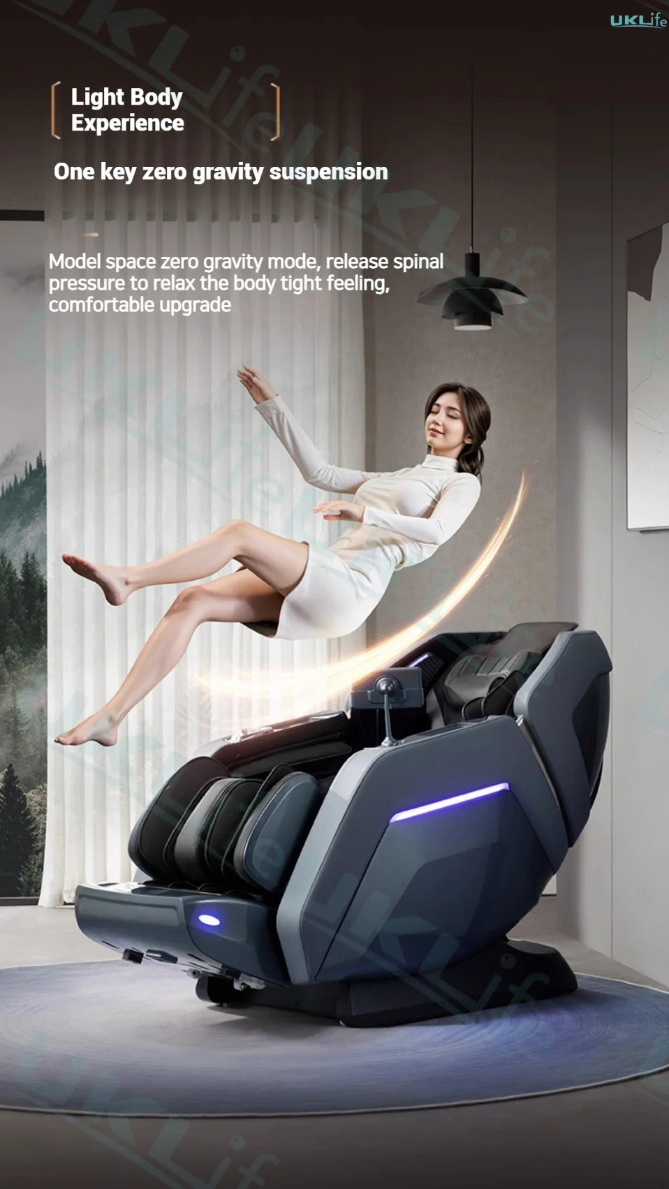 Tidesmit 4D Dual Core Full Body Massage Chair with Zero Gravity Relief Body Shaping Massage Equipment Tidesmit