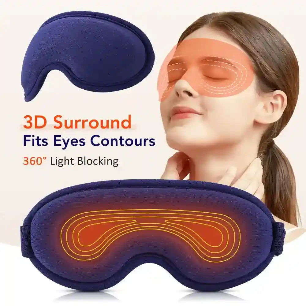 Heated Eye Massager Mask for Eye Strain Relief and Rechargeable Sleep Eye Massage Instrument Tidesmit
