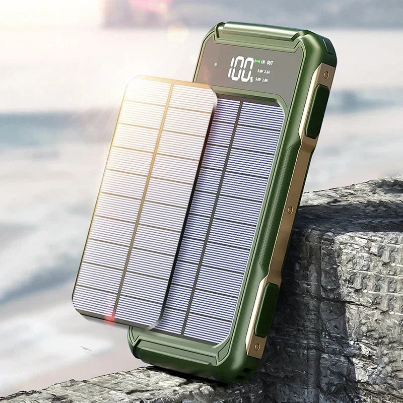 Solar Power Bank 200000mAh with Built-in Cables | Tidesmit Tidesmit