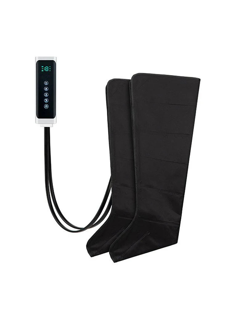 Air Compression Massage Boots for Leg Circulation - Black EU Plug Relaxation Treatment Tidesmit