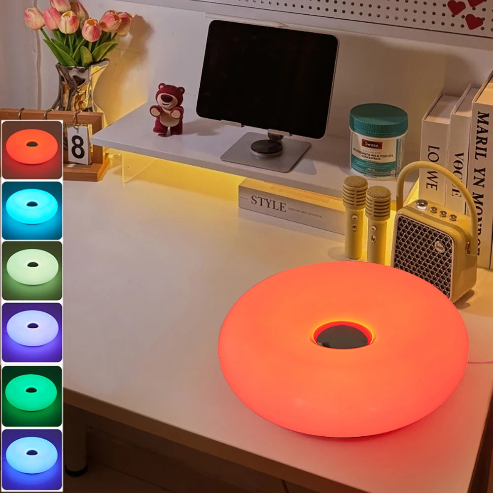 Bauhaus Ring Light: Minimalist Adjustable LED Table Lamp for Content Tidesmit