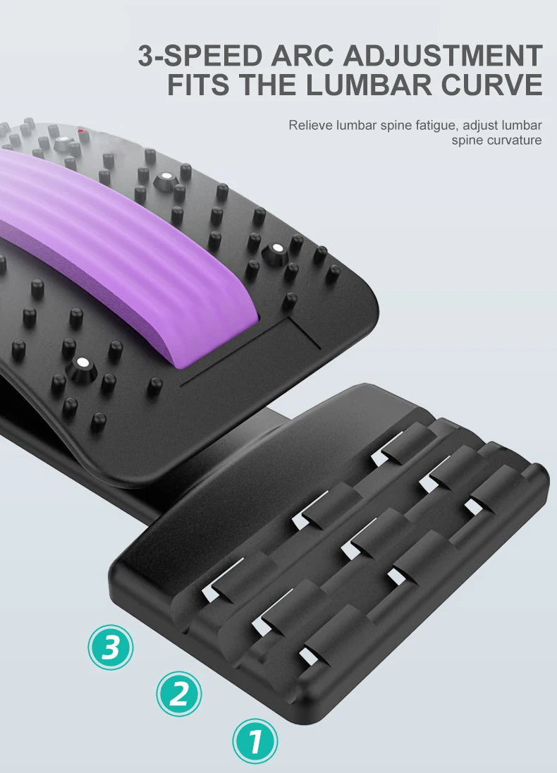 Back Stretcher for Lumbar Pain Relief - Ergonomic Muscle Support Device Back Massage Instrument Tidesmit