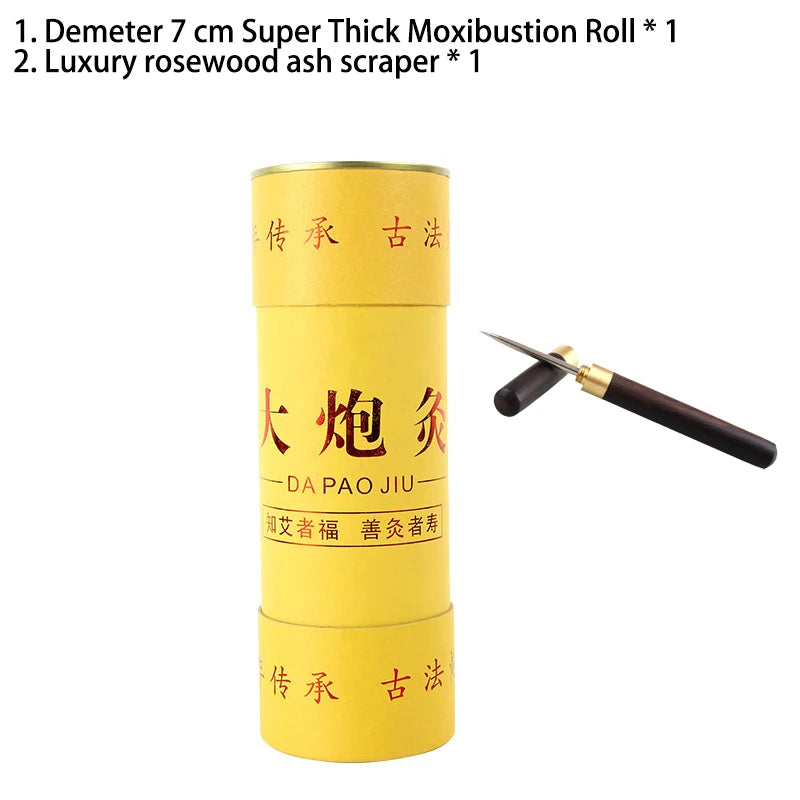 Moxibustion Roll 7cm Thick Pure Moxa Stick for Meridian Therapy Relaxation Treatment 2 Tidesmit