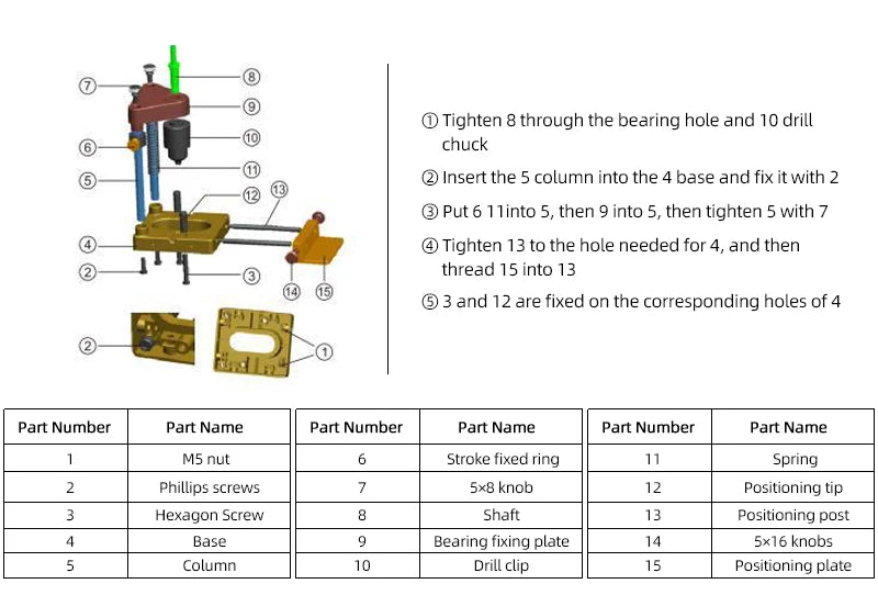 Woodworking Drill Locator Drilling Jig Punch Locator Holder Drill Guide Fixture with Scale Precise Positioner Woodworking Tool