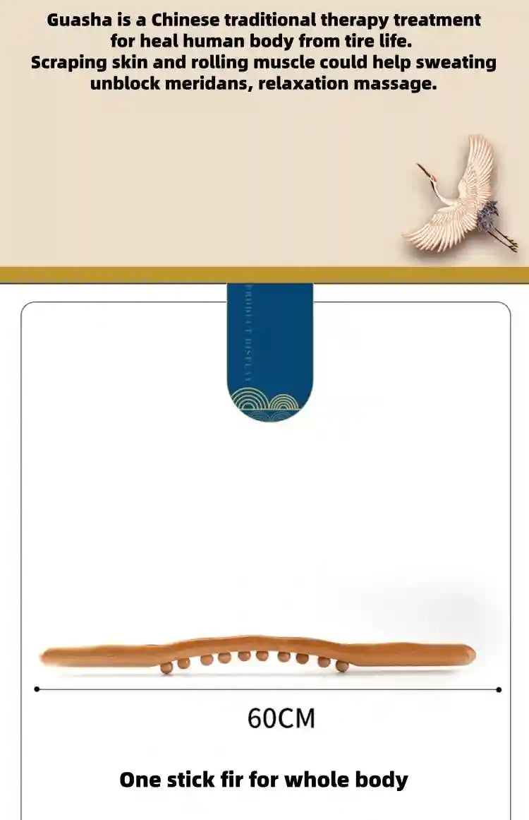 Massage Stick for Back Therapy | Wooden Gua Sha Muscle Relief Roller Massage Roller Tidesmit