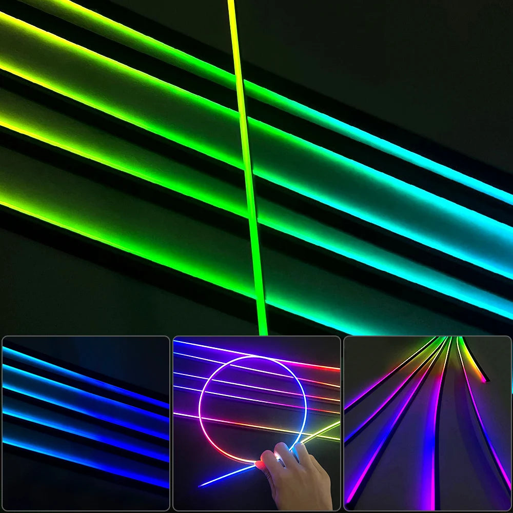 RGB LED Interior Car Strip Lights with App Control and Sync Tidesmit