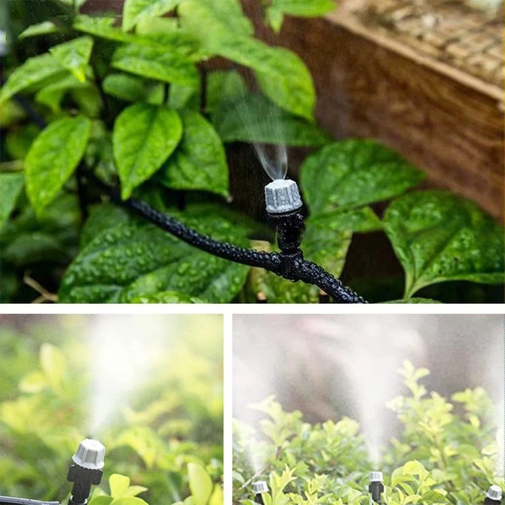 20-Meter Automatic Spray Cooling System Kit, Outdoor Patio/Garden Spraying System, DIY Micro-Irrigation Kit