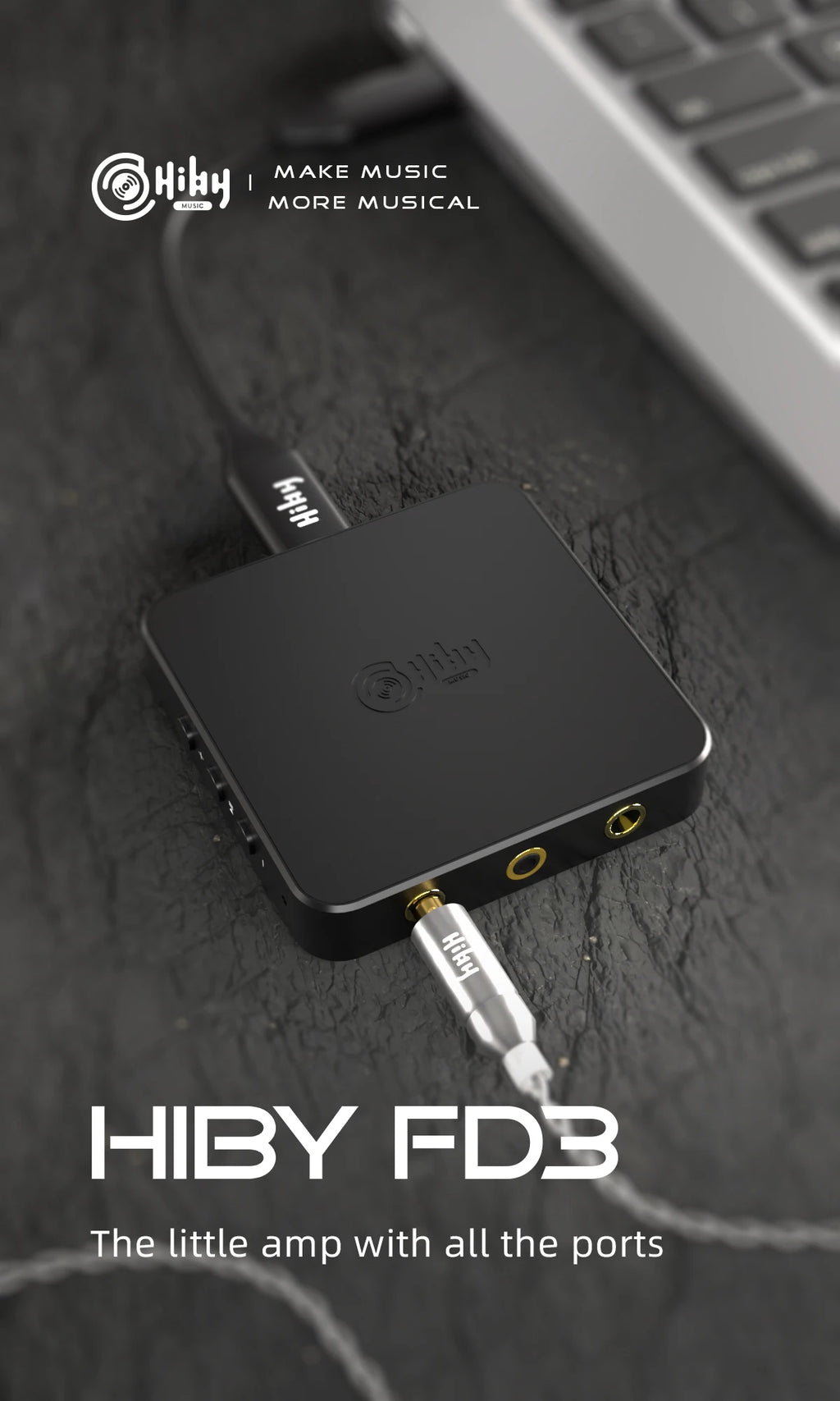 USB DAC Headphone Amplifier ES9038Q2M Tidesmit FD3 - Hi-Res MQA Support Tidesmit