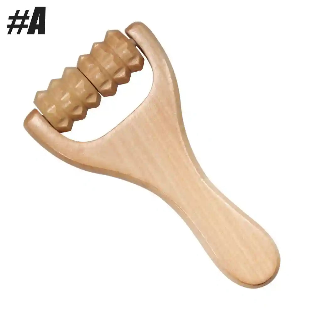 Wooden Face Massage Roller - Natural Lymphatic Drainage Tool by Tidesmit Massage Roller Tidesmit