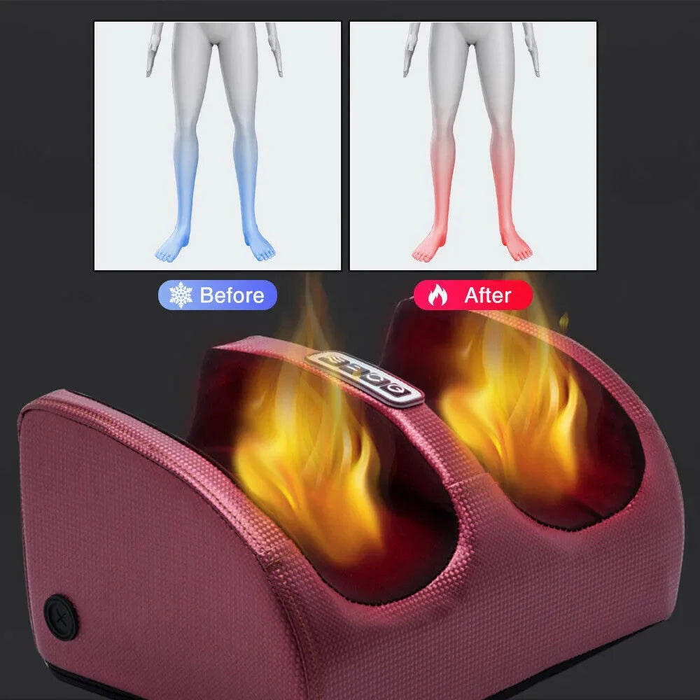 Shiatsu Foot Massager with Infrared Heat | Deep Kneading Wellness Tool Relaxation Treatment Tidesmit