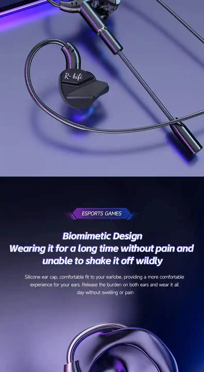 Gaming Earbuds 7.1 Surround Sound with Dual Mic by Tidesmit Tidesmit