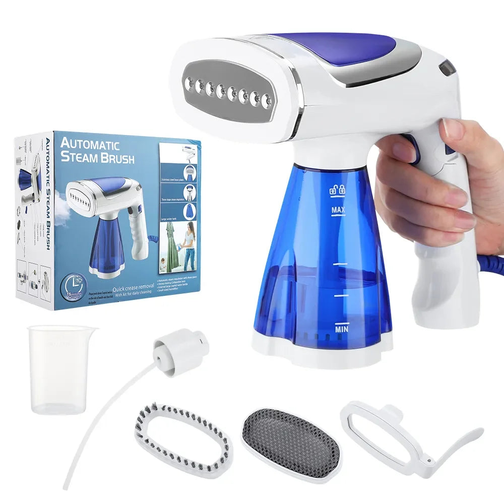 Tidesmit 1600W portable foldable garment steamer for clothes, showing compact travel-ready design and iron head.