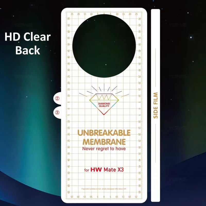 inner Front Back Clear HD Soft Hydrogel Protective Film For Huawei Mate Frosted Screen Protector AE Clear Back and side Tidesmit