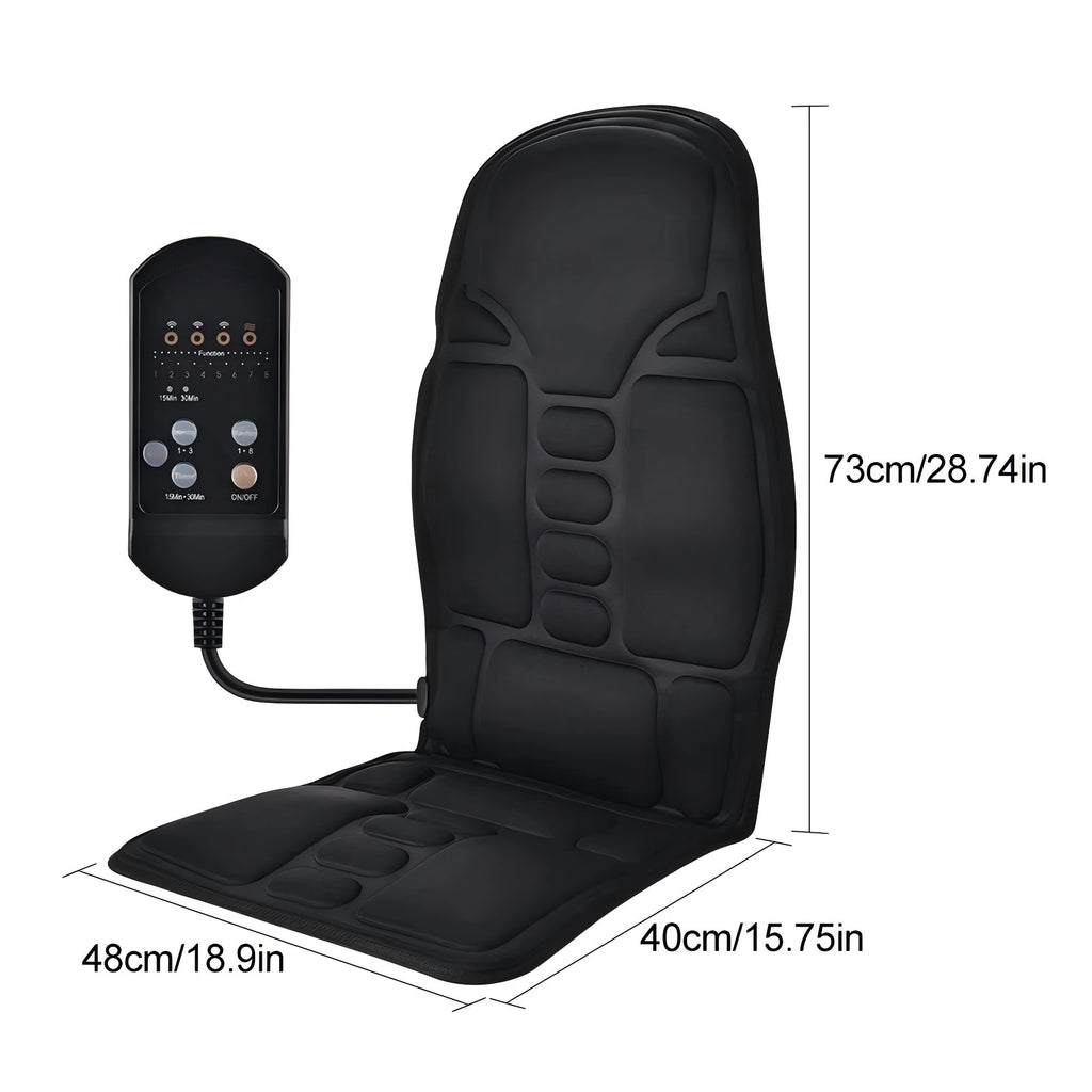 Portable Electric Massage Cushion for Neck and Back - Q120B-Car-Black Massage Cushion Tidesmit