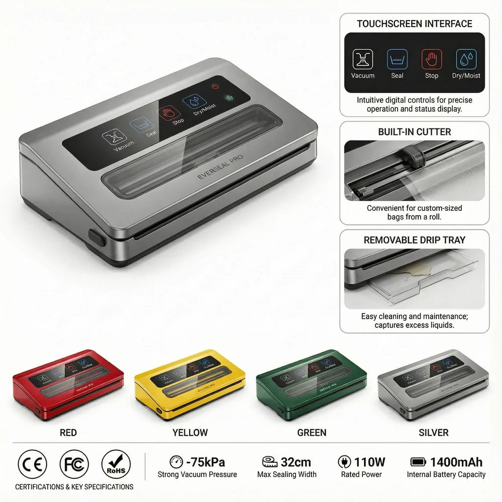 Vacuum Sealer Professional Food Sealing Machine for Home & Commerical & Outdoor Preservation Direct Supplier
