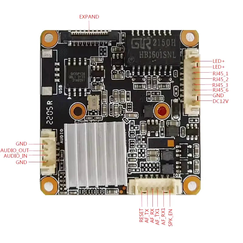 5Mp Ip Camera Board Sony Imx335 Ssc30Kq Webcam Black Light Illumination 2592*1944 30Fps Videolink P2P Surveillance Cctv Camera