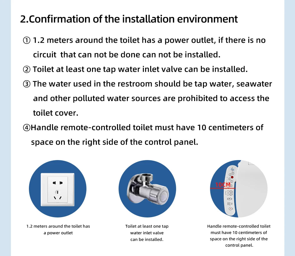 Smart Toilet Seat Cover - Water&Energy Saving, Instant Heating, Self-Cleaning, LED Night Light-Efficient Hygienic Bathroom Lid