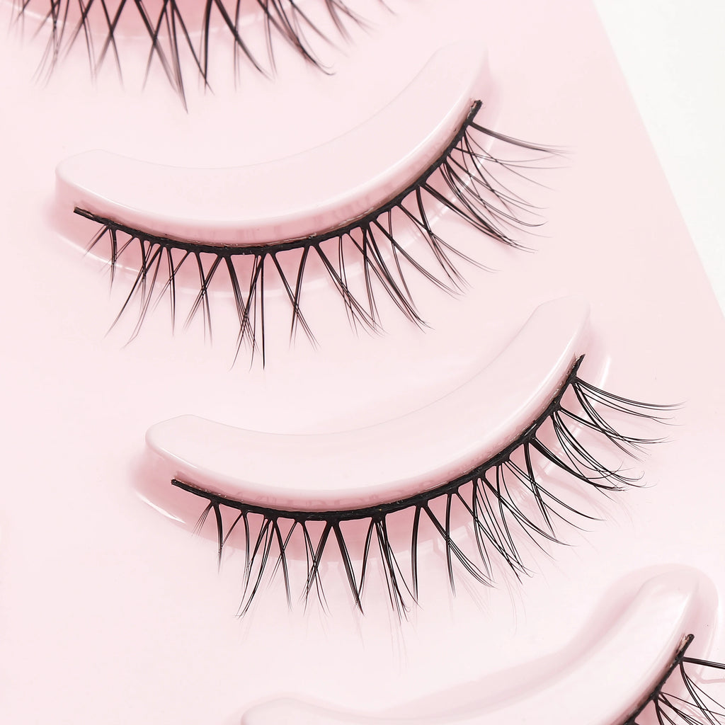 Anime Manga False Eyelashes - Natural Wispy Faux Lashes - 5 Pairs Set False Eyelashes Tidesmit